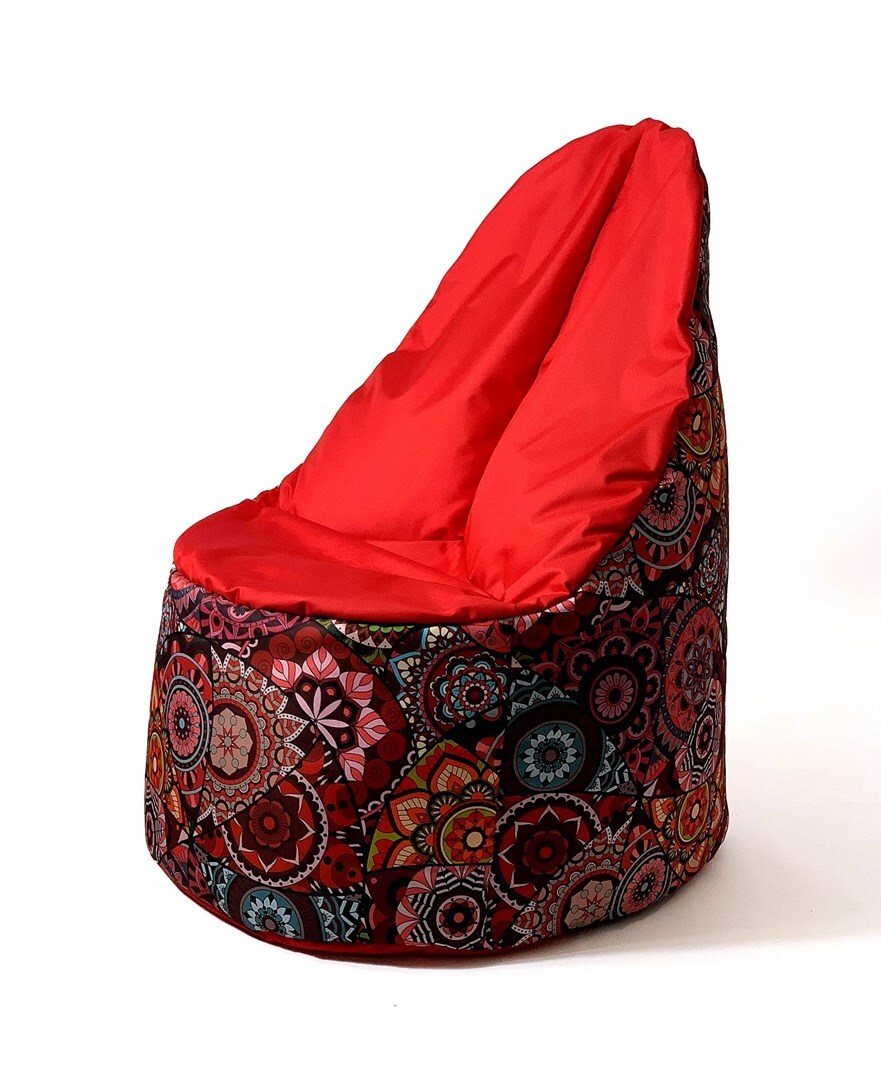 5905359294566 Пуф Sako Tasche Мандала Druck-rot XL 120 x 80 см в подарок