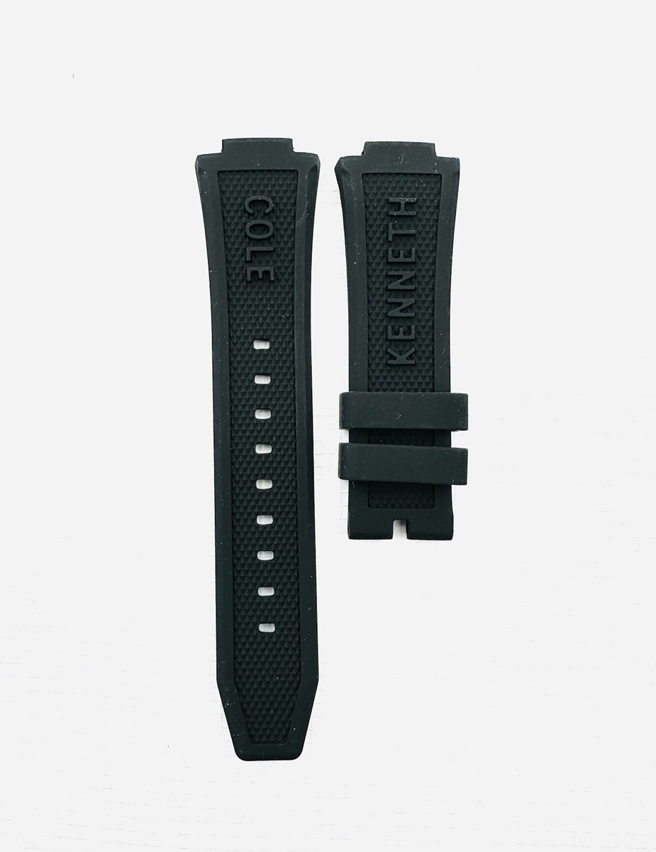 KENNETH COLE WATCH STRAP KCWGR2217301 BLACK SILICONE STRAP