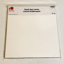 Classroom Bulletin Board Punch Cut Letters White 217Pcs