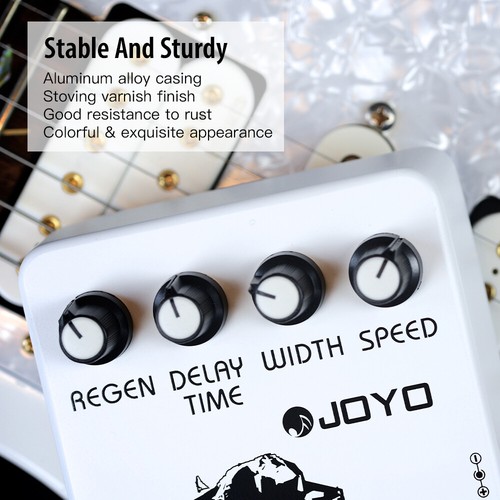 JOYO Flanger Pedale per Chitarra Elettrica Effetto Metallizzato Rapido Tremulous Vibrato JF-07 - Foto 5 di 10