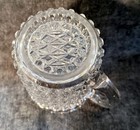 Unknown Manufacturer Pressed Glass Diamond Point 8 1/2" Bowl 5" Cream Pitcher — photo 8