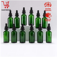 Pipettenflasche 50Ml GrüN, Glas FüR äTherische ÖLe, 12 StüCk
