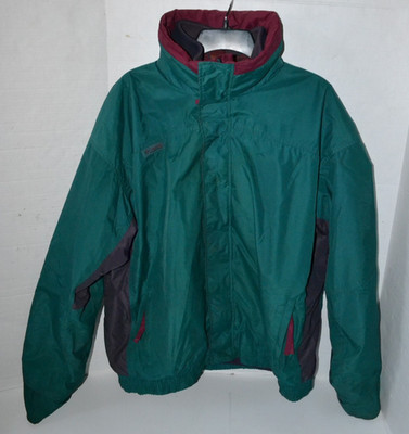 Vintage Columbia Bugaboo Jacket Mens Large Green Purple 3 In 1 Aztec Fleece Coat