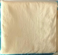 Ralph Lauren The Estate Sheet Alissa Cream Queen Flat Sheet Ivory Jacquard Weave