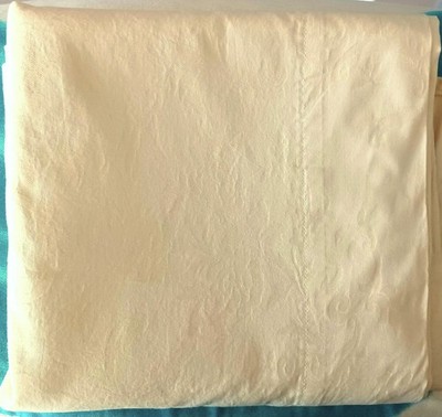 Ralph Lauren The Estate Sheet Alissa Cream Queen Flat Sheet Ivory Jacquard Weave