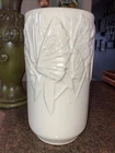 Vintage McCoy Tropical Leaf Pottery Vase 8”
