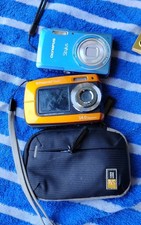 2 Digital Cameras Olympus stylus 3.6 Zoom with CASE and a Polaroid 2.7 Display