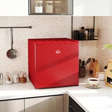 Mini Freezer Countertop 1.1 Cu.Ft Compact Upright Freezer for Home Office Red