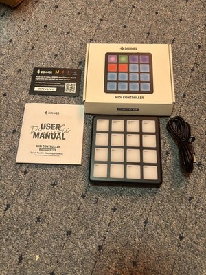  Donner STARRYPAD MINI USB-MIDI-Controller mit 16 Pads, Musiksoftware & Kursen