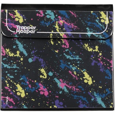 Mead Trapper Keeper Binder, Retro Design, 1 Inch Binder with Paint Splatter 