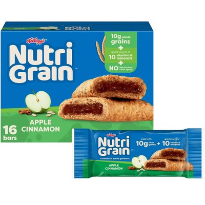 Kellogg's Nutri-Grain Apple Cinnamon Chewy Breakfast Bars, Made with 10g Whole G