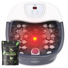 Foot Spa Bath Massager with Heat, Foot Soaking Tub with 22 Massage Rollers, Temp