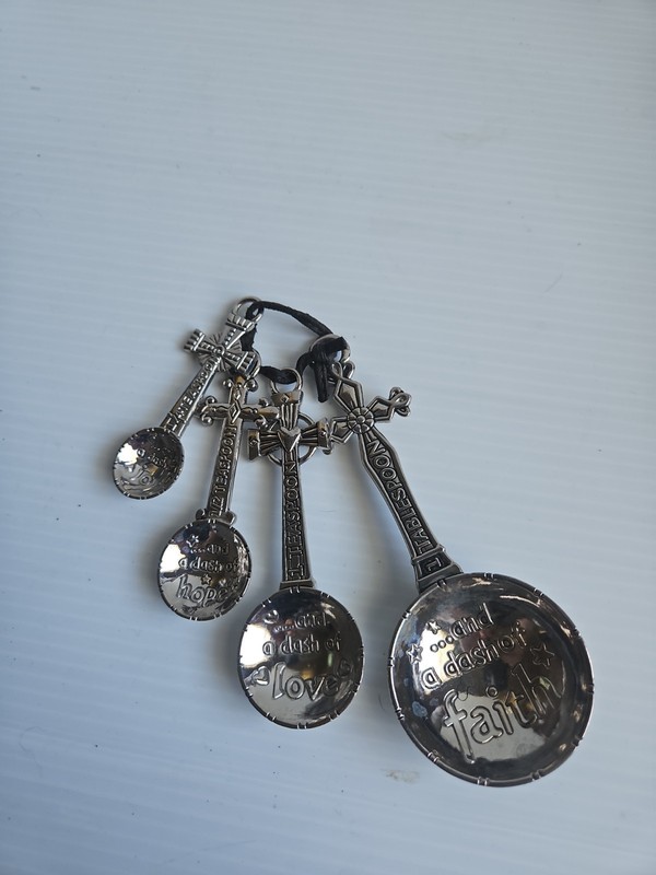 Four GANZ "and a Dash of" Stainless Steel Measuring Spoons;