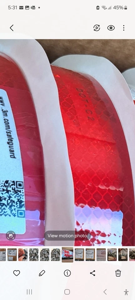 1 ROLL of 3M DOT-C2 Reflective Conspicuity Tape Trailer Red & White 1.5"x150’ - Image 4 of 4