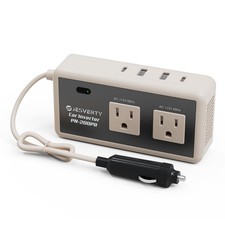 Jesverty 200W Car Power Inverter DC 12V to 110V AC, 30W USB-C 20W USB-A...