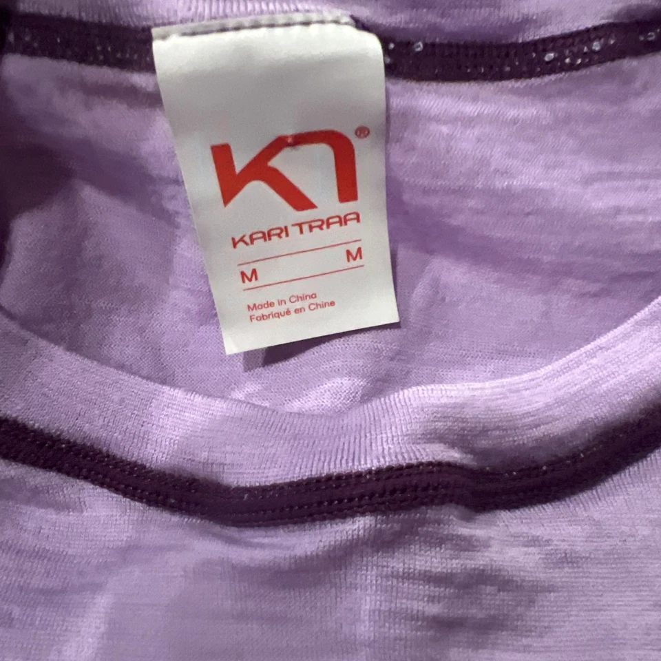 Kari Traa Womens Size M Wool Blend Base Layer Top Long Sleeve Red - Image 2 of 4