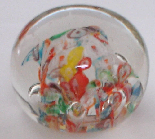 Vintage Millefiori Murano Art Glass Paperweight