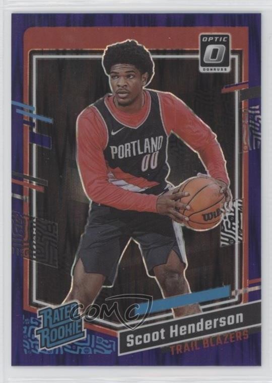 2023 Donruss Optic Rated Purple Shock Prizm Scoot Henderson #239 Rookie RC 1n4g