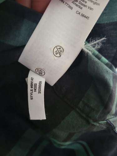 J. Blusa a Cuadros Crew Mujer Verde Negra Tartán Talla Mediana Manga Larga Vacaciones - Imagen 8 de 10