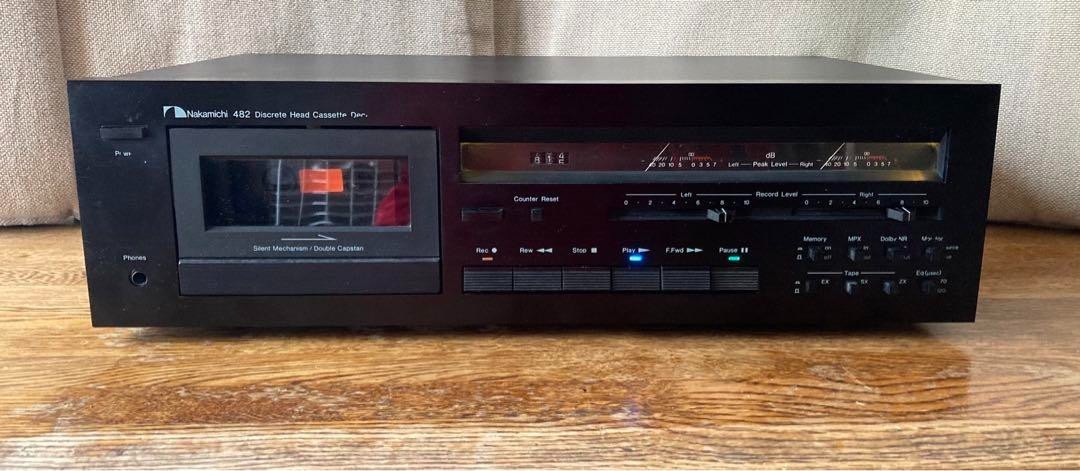 Used Nakamichi 482 3-Head Cassette Deck New Belts Metal Tape | eBay