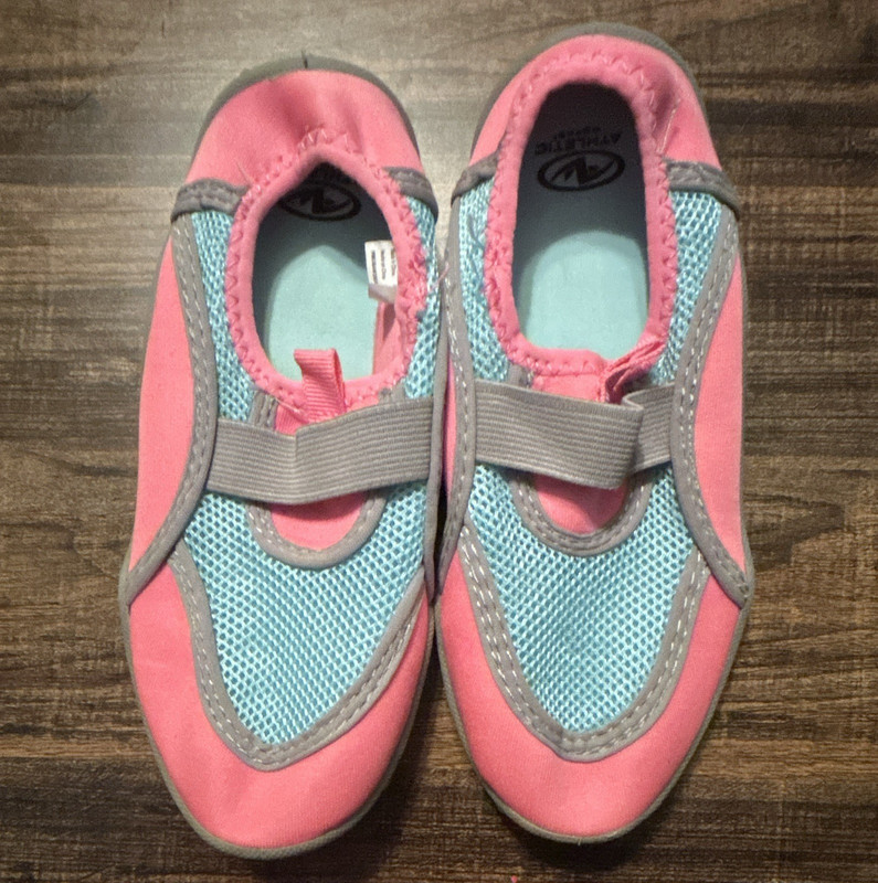 Athletic Works Girls Water Sports Slip-On Mesh Water Shoes Pink US 13.5