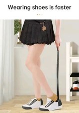 Extra Long Flexible Plastic Shoe Horn No Bend Shoe Spoon Dressing Aid 1PC