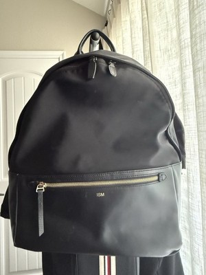 ISM The Small Backpack Black Men's Zip Closure Adjustable Strap Inner Pockets
