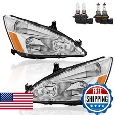 Kuiperauto Headlights Assembly Replacement Compatible 2003-2007 Honda Accord