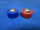 Vintage Ideal Rebound Game 1 Red & 1 Blue Replacement Roller Pucks