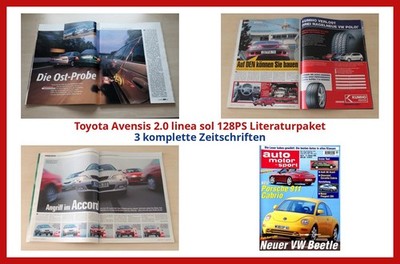 Toyota Avensis 2.0 linea sol 128PS Literaturpaket - 3 komplette Zeitschriften