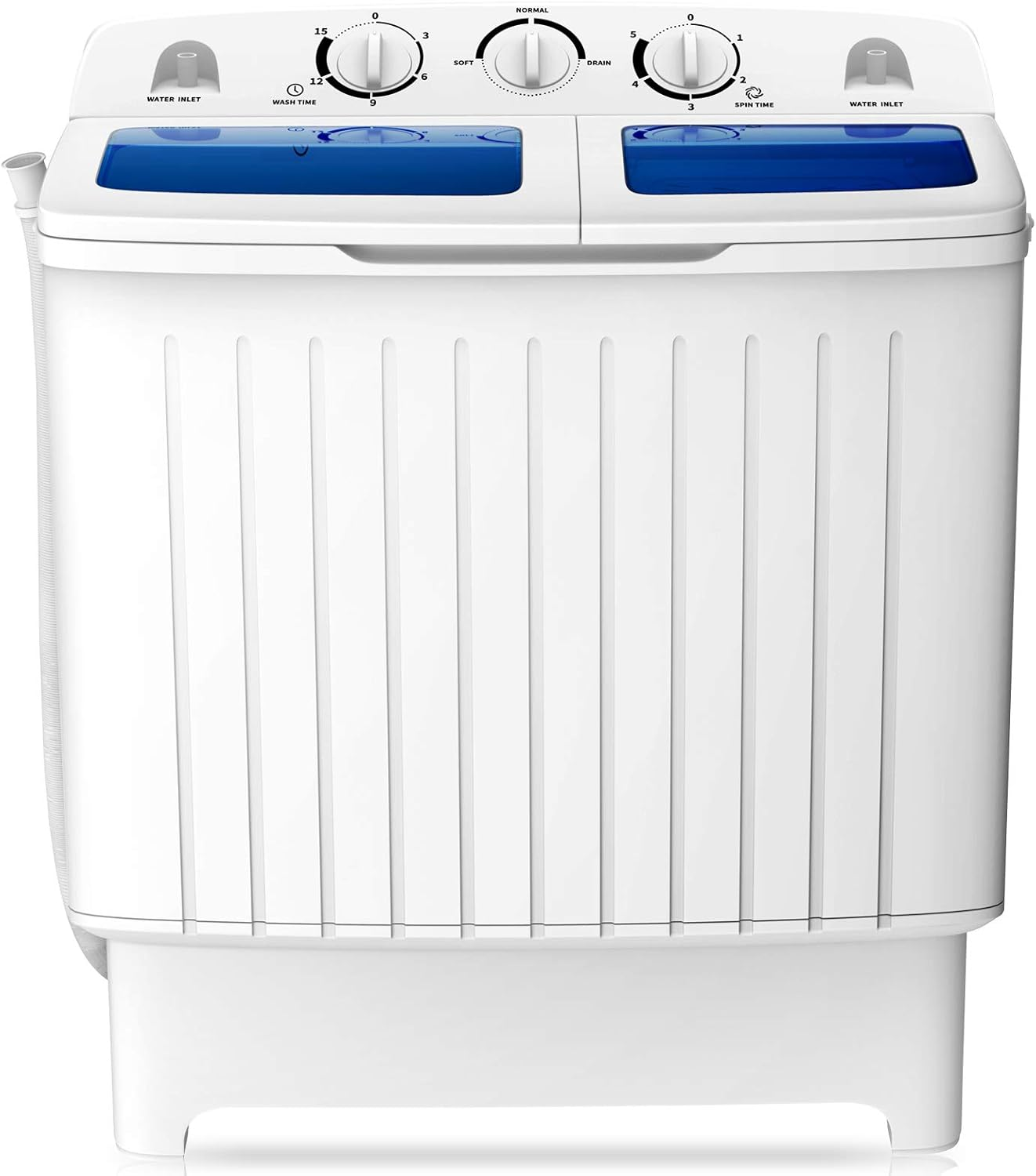 Portable Twin Tub Washing Machine 20 Lbs Capacity 12 Lbs Washer 8 Lbs Spinner