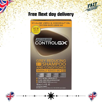 Just For Men Control GX Grey Reducing Shampoo and Conditioner 118ml