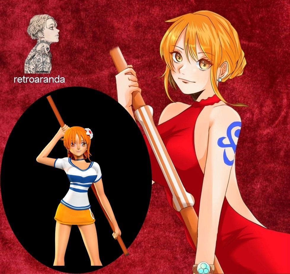 Figura de fantasia,fan art para montar y pintar - Nami One Piece . Resina.