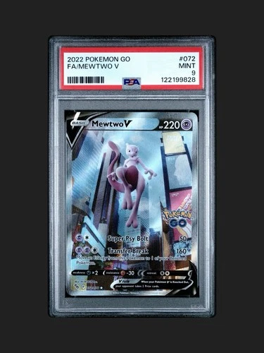 2022 POKEMON GO #072 FULL ART/MEWTWO V PSA 9