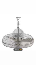 Hampton Bay Conyer 20 in. Indoor/Outdoor 3-Speed Fan Silver w/ Hanging Hook New