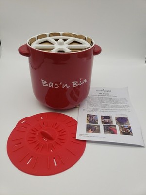 Bac N Bin Bacon Cooker Chefologist Red Microwave Bacon Tray w/ Instructions New