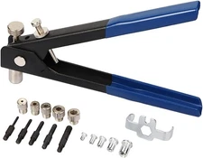 86 Pcs Rivet Nut Tool Kit Hand Riveter Set with M3/M4/M5/M6/M8 Threaded Rivet Nu