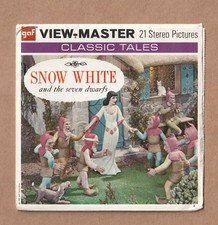 Complete set of three vintage View-Master reels Snow White and the Seven Dwarfs