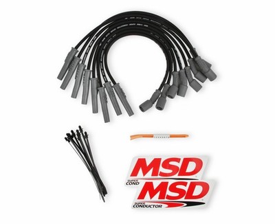 MSD 31633 Super Conductor Spark Plug Wire Set, Black