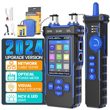 Network Cable Tester with Optical Power Meter, CAT5 CAT6 Ethernet Tester with Vi