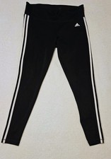 Adidas Climalite Women's Athletic Pants. Black With White Stripes. Size: XL
