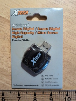 XTech Secure Digital Card Reader, Writer for SD SDHC, Micro SD