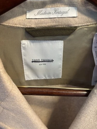 NWT Todd Snyder 100% Italian Cashmere Two-Pocket Overshirt XL *READ* image 5