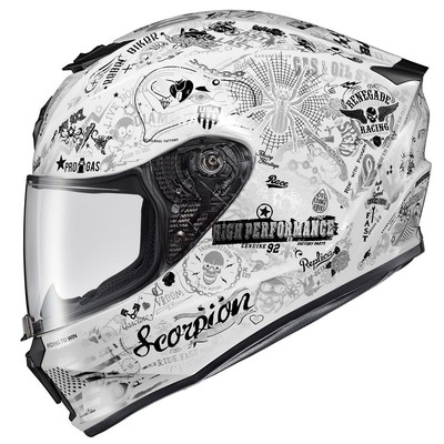 ScorpionEXO R420 Full Face Adult Street Motorcycle Helmet with Comm Ready XL
