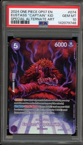 One Piece CCG Eustass"Captain"Kid Special Alternate Art OP05-074 PSA 10 Gem Mint