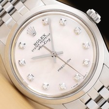 ROLEX OYSTER PERPETUAL AIR-KING 5500 MOTHER OF PEARL DIAL STEEL JUBILEE WATCH