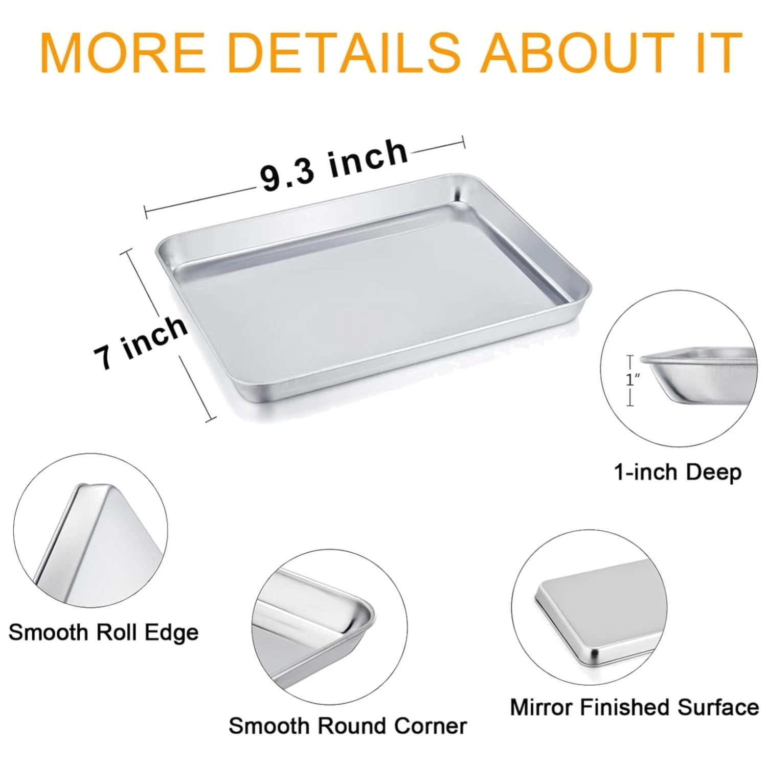 Compact Toaster Oven Tray - Rust-Free Broiler Pan Set