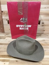 Vintage John B Stetson 3x Beaver XXX Cowboy Hat Size 6 7/8 Original Box