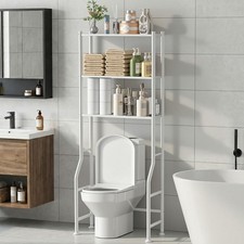 3-Tier Over Toilet Storage Rack, Metal Over Toilet Bathroom Organizer Shelf, ...