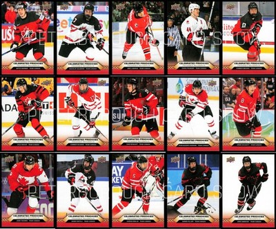 2026 TIM HORTONS TEAM CANADA CELEBRATED PRODIGIES COMPLETE 15 CARD INSERT SET